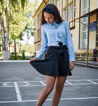 Чёрная юбка-шорты для школы на девочку 