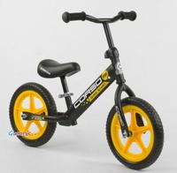 Велобег Corso черный с желтым колеса пена EVA 12