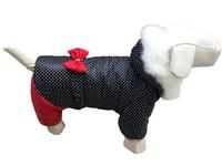 Зимний комбинезон для собаки девочки с закрытым животиком горох мелкий AD-6 