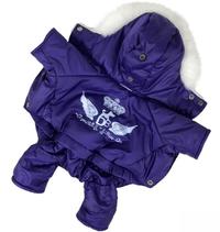 Зимний комбинезон на меху фиолетовый для собак AM-4 