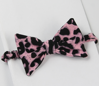 Бабочка для собак мелких пород леопард с розовым B-8 