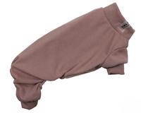 Трикотажный костюм пыльник для собак без капюшона цвет какао D-114 