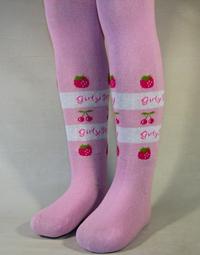 Светло розовые демисезонные колготки с ягодками girly berry Armando