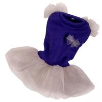 Платье из ангоры для собак мелких пород фиолетовое O-83 