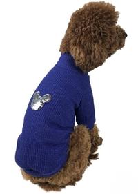 Гольф свитер для собак синий с люрексом Y-187 