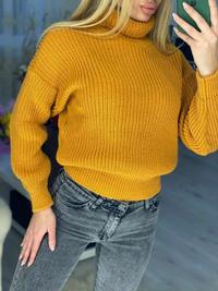 Женский вязаный свитер с высоким воротником Арни 